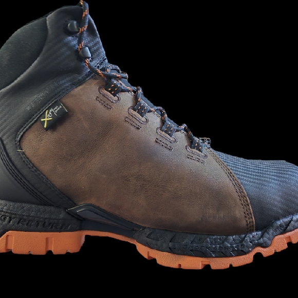 HYTEST Black and Brown Rugged Lace-Up Boots with Non-Slip Sole - Picture 2 of 6
